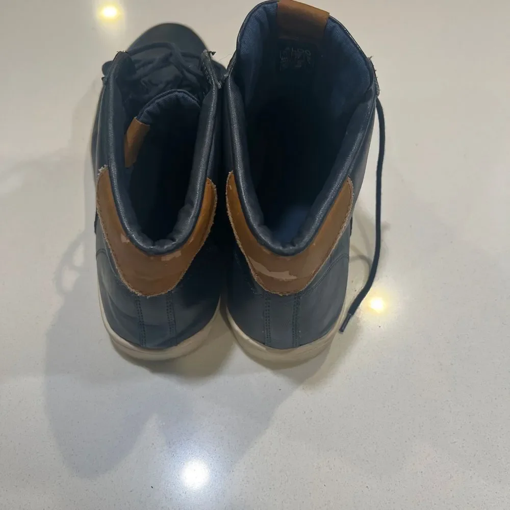 Aldo Blue Leather Boots - Mens‎ 13